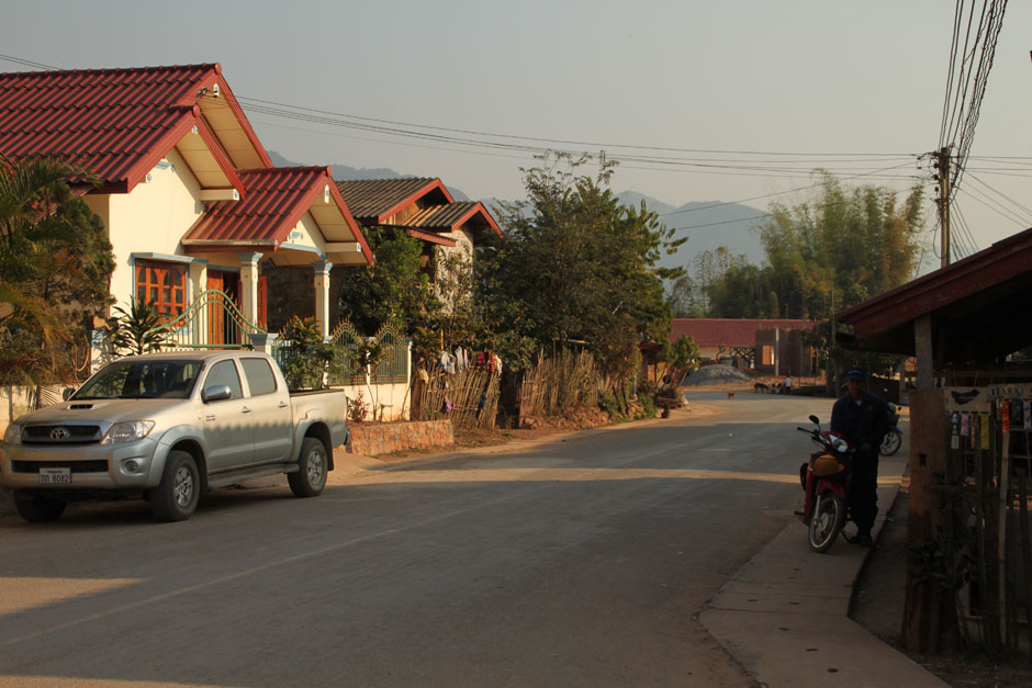This is a typical street in Oudomxay